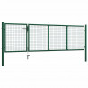 Brama ogrodowa stalowa 350x100 cm zielona