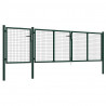 Brama ogrodowa stalowa 400x75 cm zielona