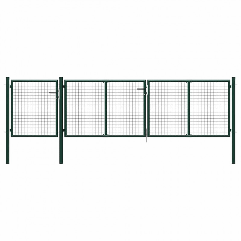 Brama ogrodowa stalowa 400x100 cm zielona