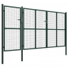 Brama ogrodowa stalowa 400x150 cm zielona