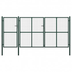 Brama ogrodowa stalowa 400x200 cm zielona