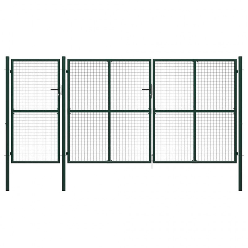 Brama ogrodowa stalowa 400x200 cm zielona