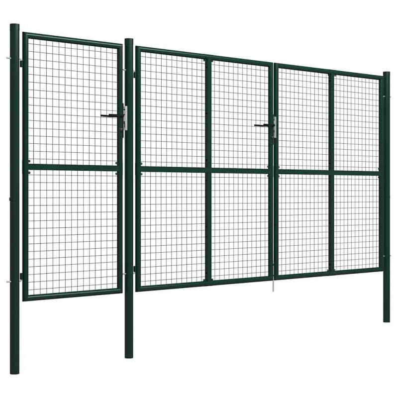 Brama ogrodowa stalowa 400x200 cm zielona