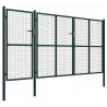 Brama ogrodowa stalowa 400x200 cm zielona