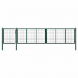 Brama ogrodowa stalowa 500x75 cm zielona