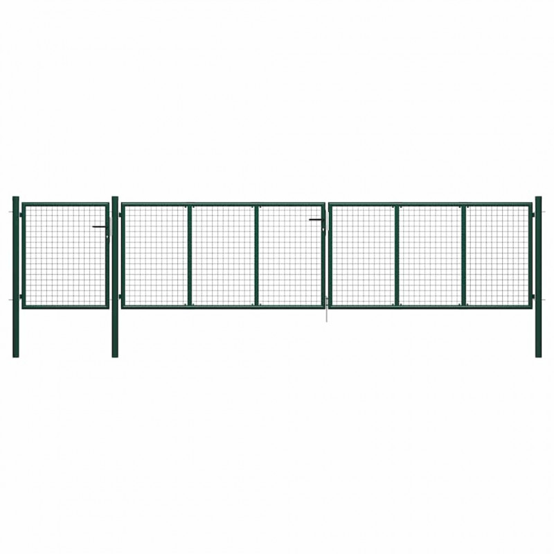 Brama ogrodowa stalowa 500x75 cm zielona