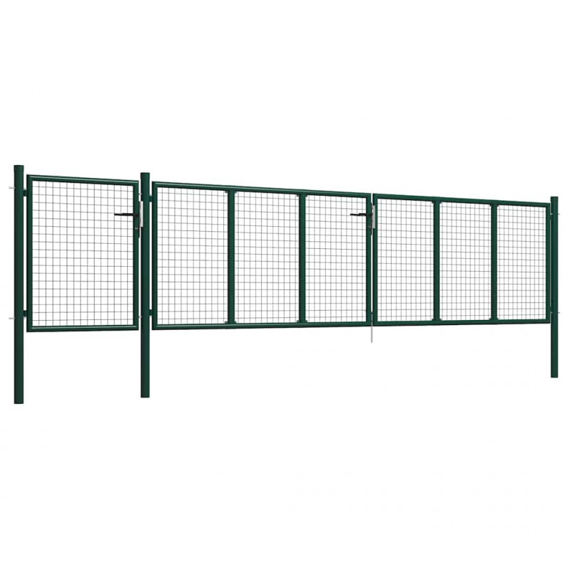 Brama ogrodowa stalowa 500x75 cm zielona