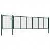 Brama ogrodowa stalowa 500x75 cm zielona