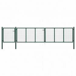 Brama ogrodowa stalowa 500x100 cm zielona