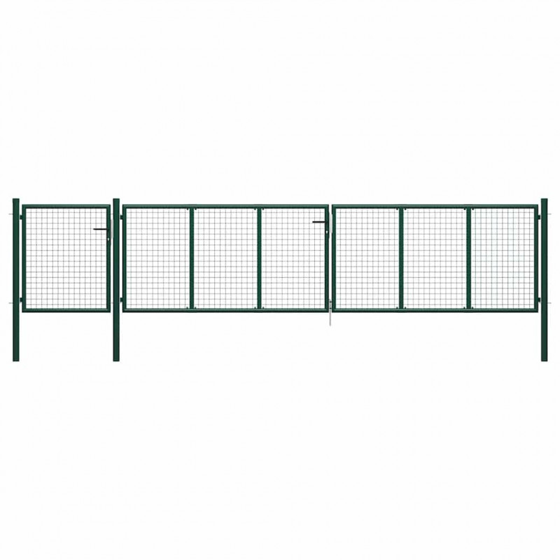 Brama ogrodowa stalowa 500x100 cm zielona