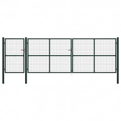 Brama ogrodowa stalowa 500x150 cm zielona