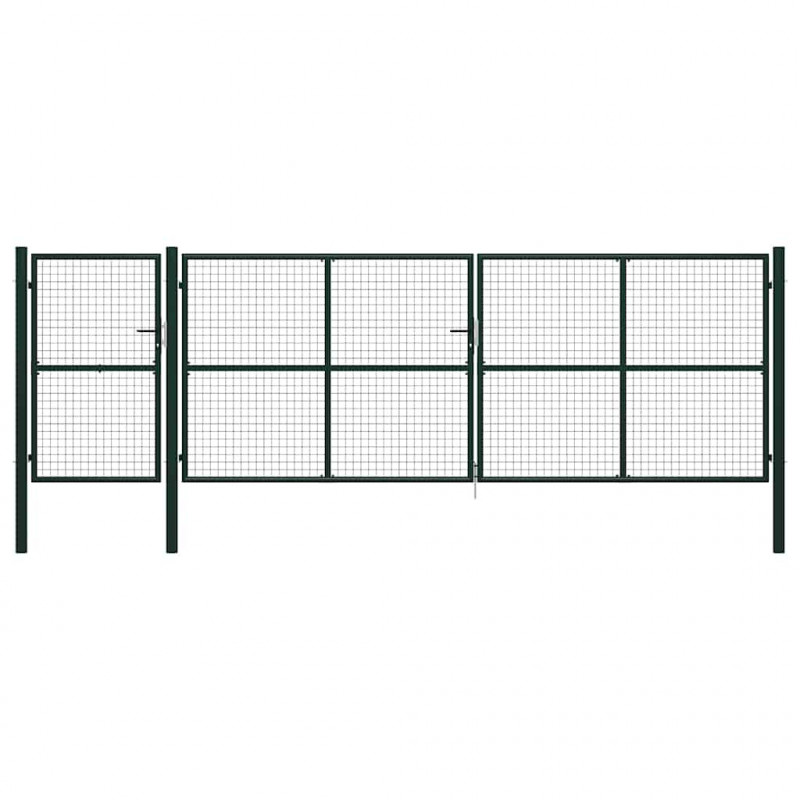 Brama ogrodowa stalowa 500x150 cm zielona