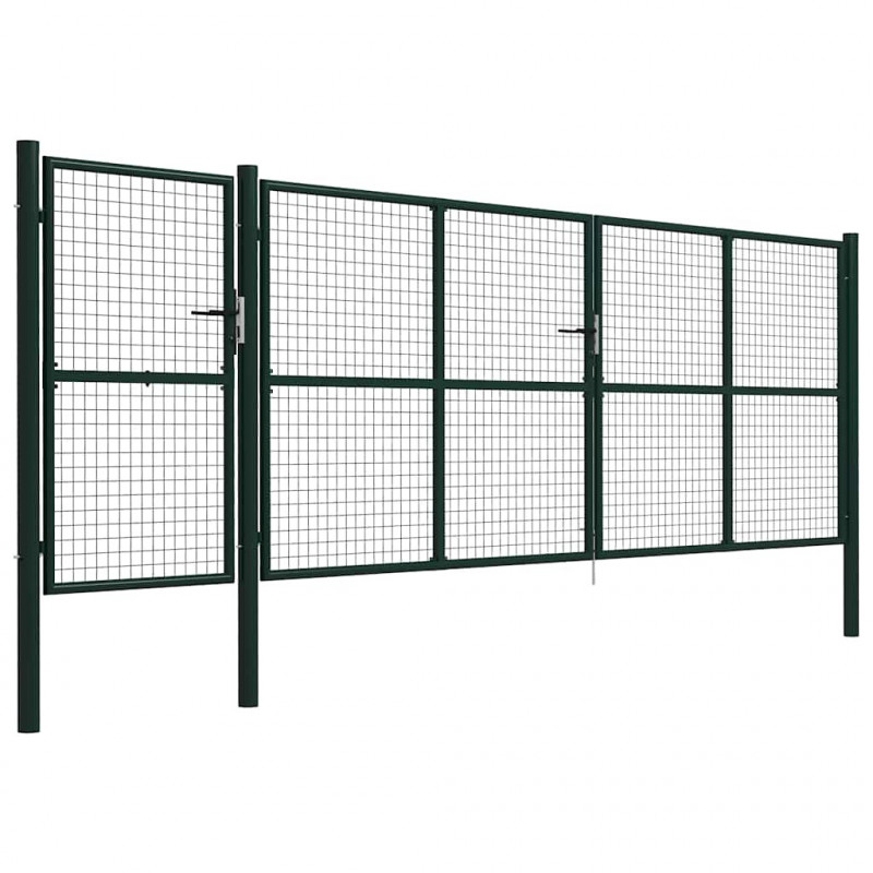 Brama ogrodowa stalowa 500x150 cm zielona