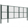 Brama ogrodowa stalowa 500x150 cm zielona