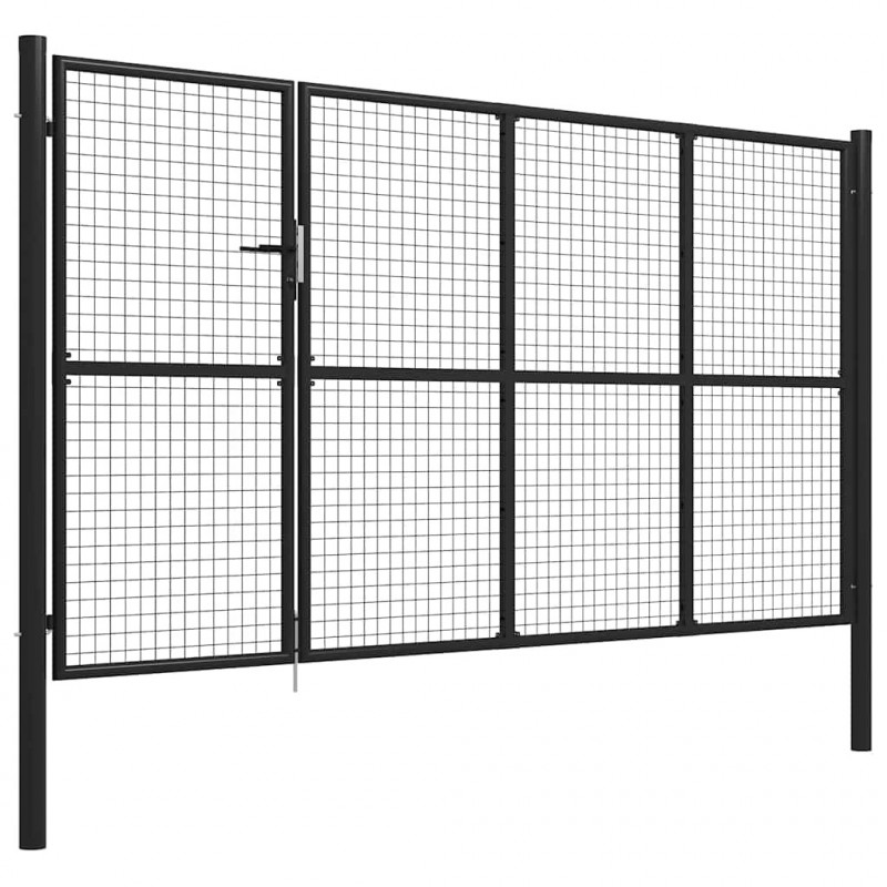 Brama ogrodowa stalowa 350x150 cm antracytowa