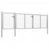 Brama ogrodowa stalowa 400x100 cm srebrna