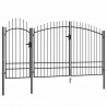 Brama ogrodowa Woerden stalowa 1,95x4 m czarna