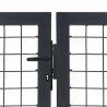 Brama ogrodowa ze słupkami stalowa 350x100 cm antracyt