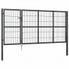 Brama ogrodowa ze słupkami stalowa 350x120 cm antracyt