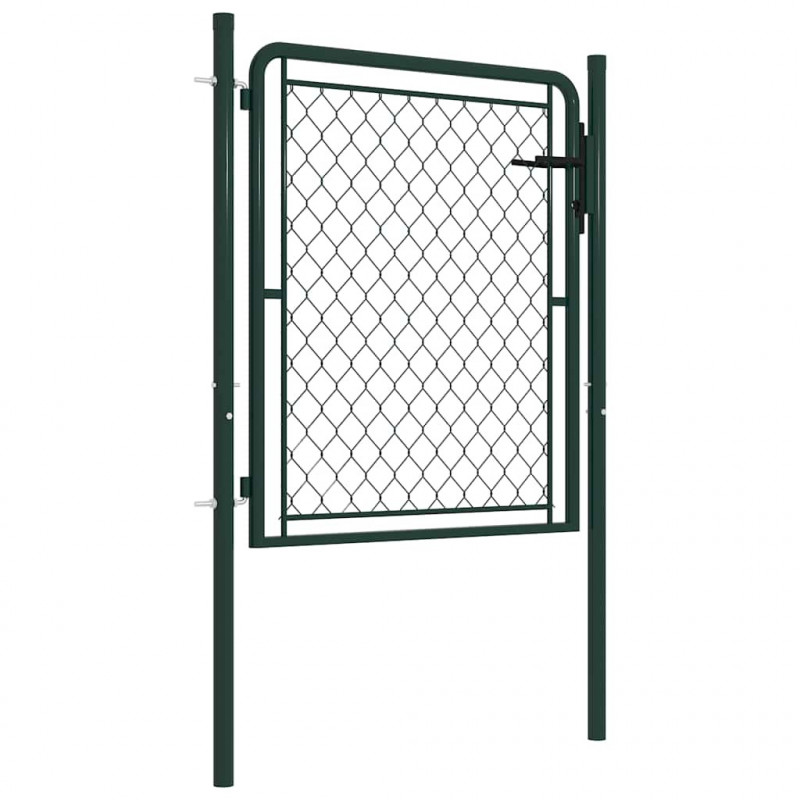 Brama ogrodowa stalowa 100x100 cm zielona