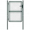 Brama ogrodowa stalowa 100x125 cm zielona
