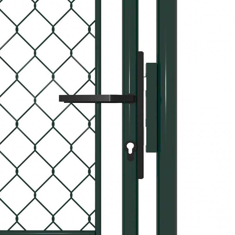 Brama ogrodowa stalowa 100x125 cm zielona