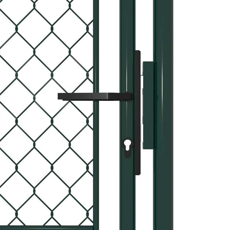 Brama ogrodowa stalowa 100x150 cm zielona