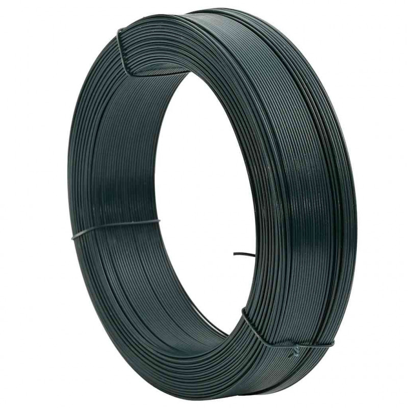 Drut naciągowy do ogrodzenia, 250 m, 0,9/1,4 mm, stal, zielony