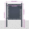Brama ogrodowa stalowa 100x75 cm antracytowa