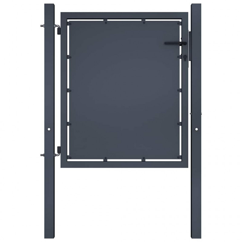 Brama ogrodowa stalowa 100x100 cm antracyt