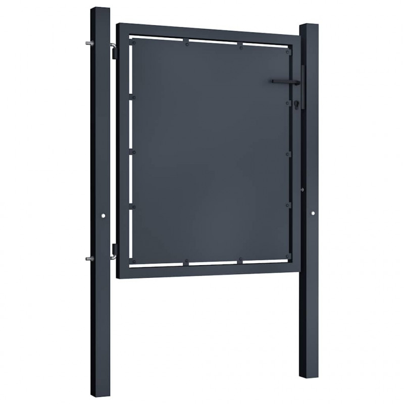 Brama ogrodowa stalowa 100x100 cm antracyt