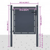 Brama ogrodowa stalowa 100x100 cm antracyt