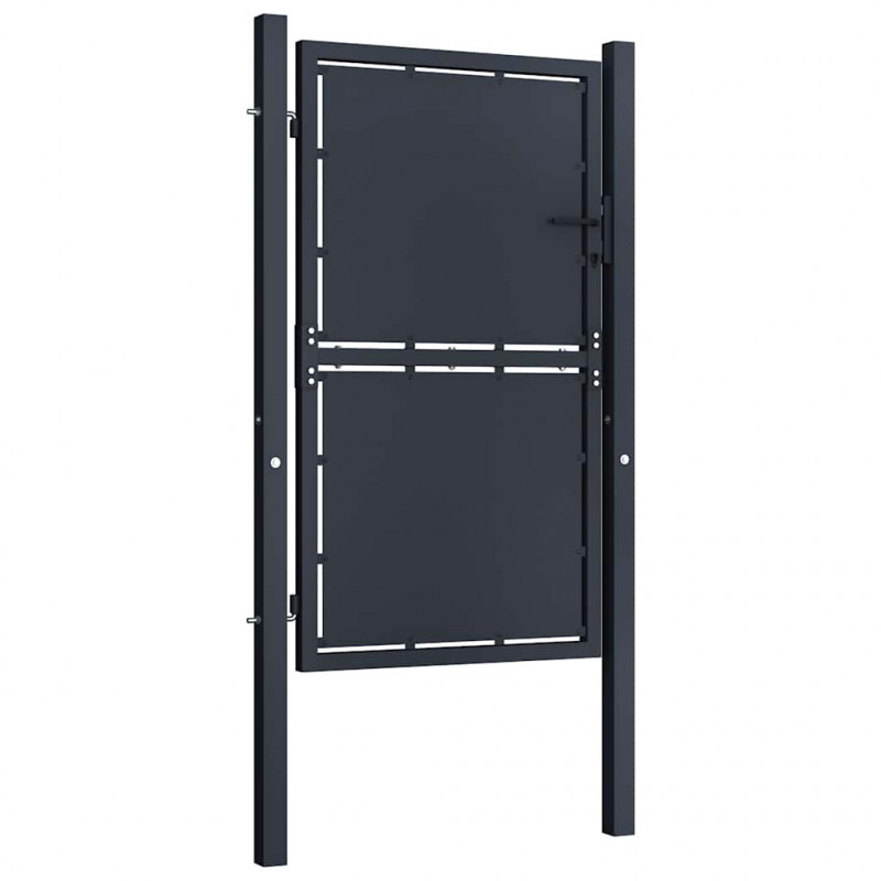 Brama ogrodowa stalowa 100x125 cm antracytowa