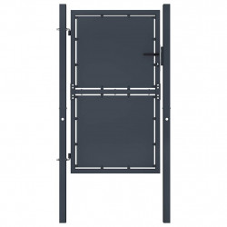 Brama ogrodowa stalowa 100x150 cm antracyt