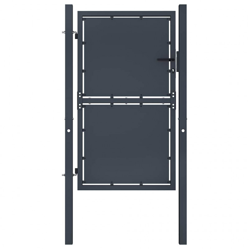 Brama ogrodowa stalowa 100x150 cm antracyt