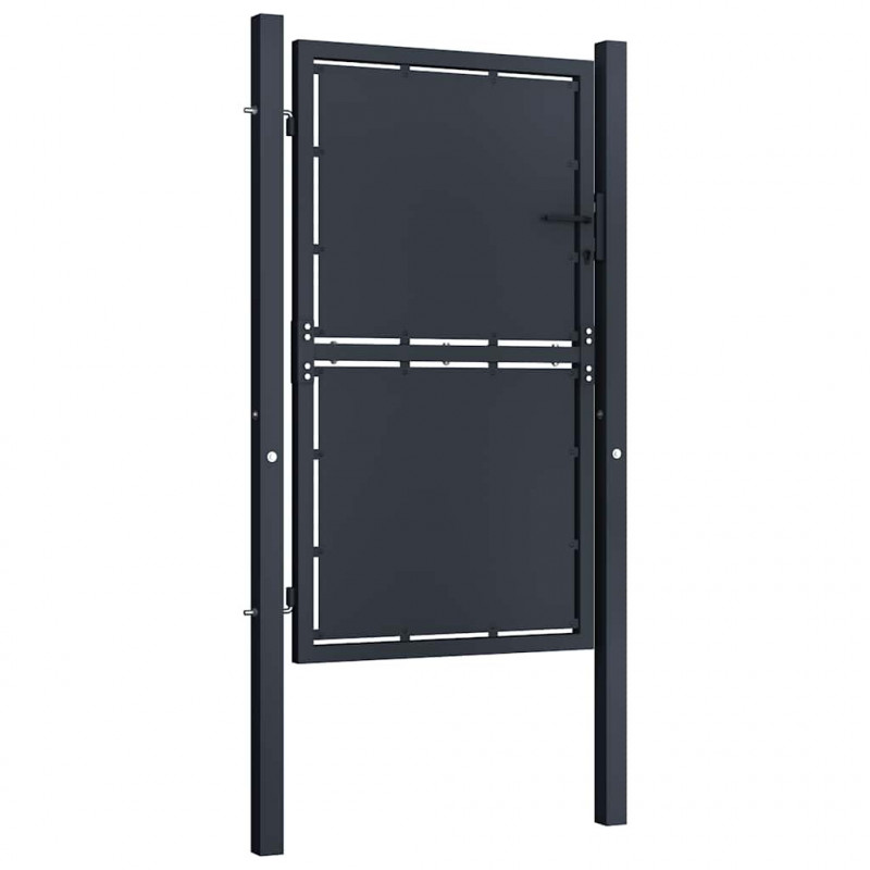 Brama ogrodowa stalowa 100x150 cm antracyt