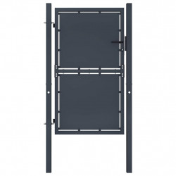 Brama ogrodowa stalowa 100x200 cm antracyt
