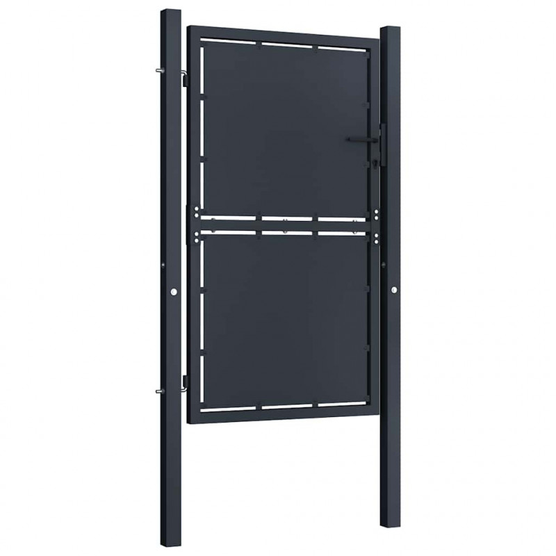 Brama ogrodowa stalowa 100x200 cm antracyt