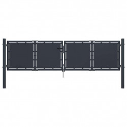 Brama ogrodowa stalowa 300x100 cm antracyt