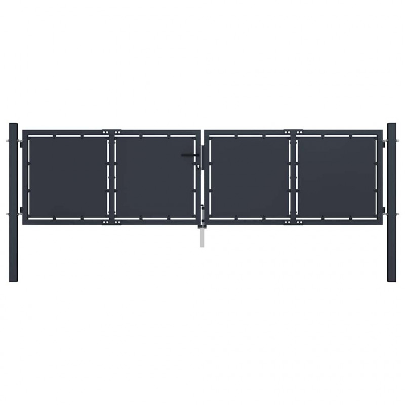 Brama ogrodowa stalowa 300x100 cm antracyt