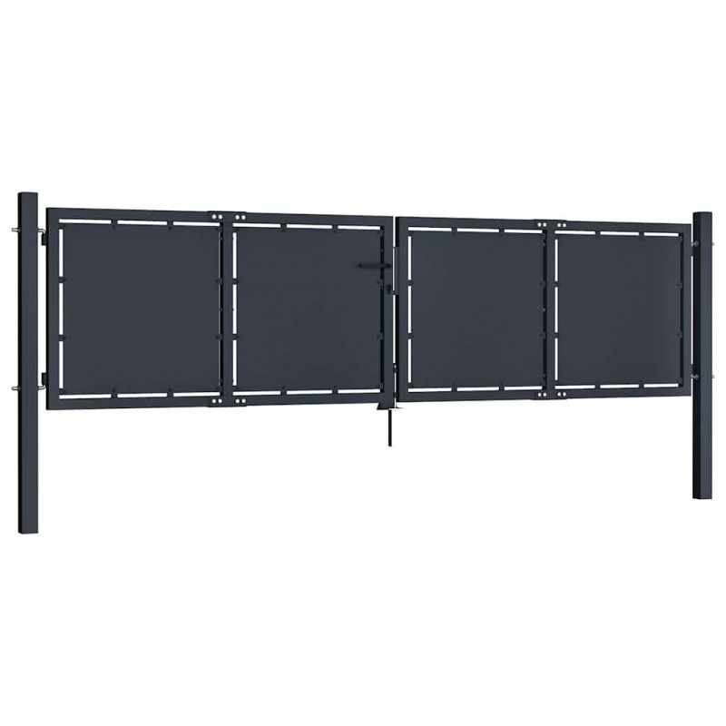 Brama ogrodowa stalowa 300x100 cm antracyt
