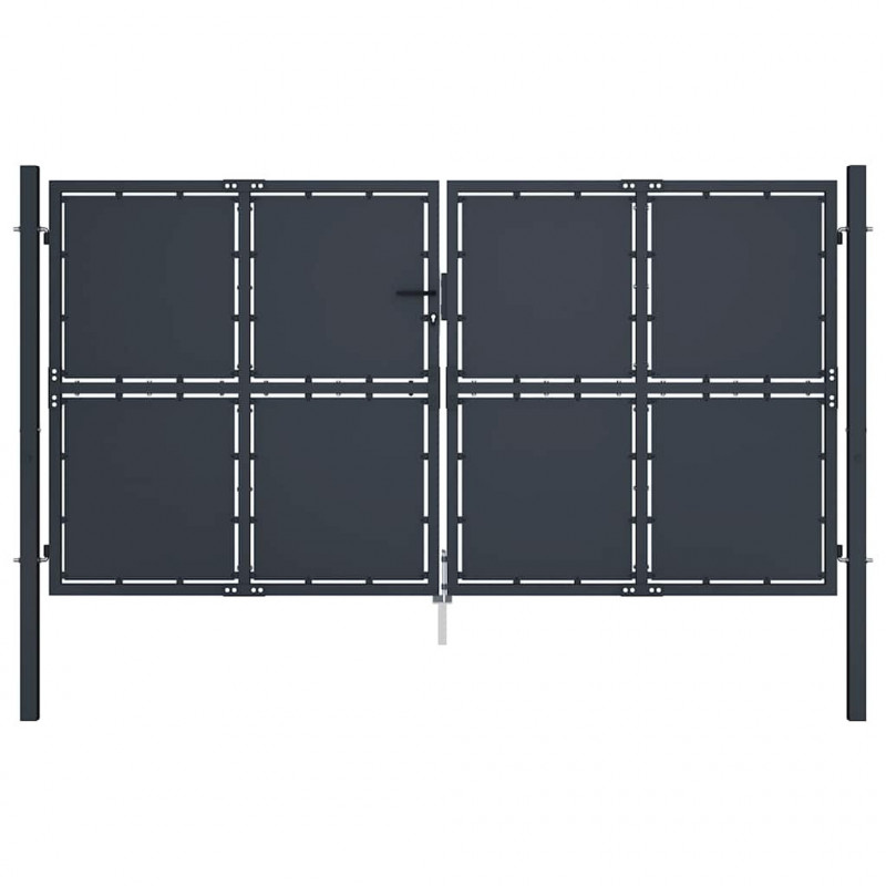 Brama ogrodowa stalowa 300x200 cm antracyt