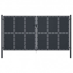 Brama ogrodowa stalowa 400x175 cm antracytowa