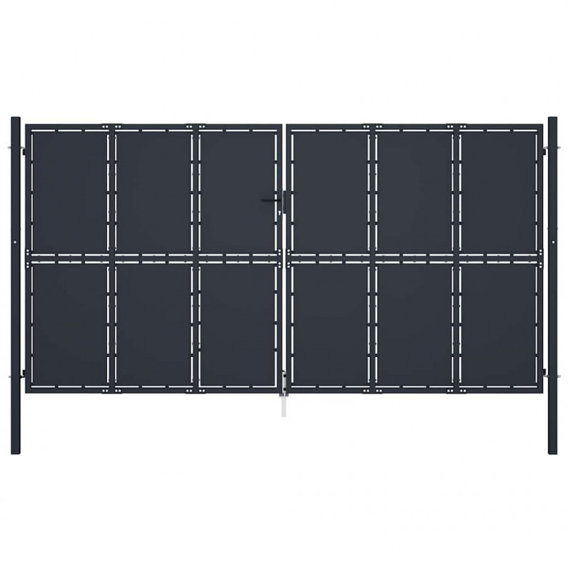 Brama ogrodowa stalowa 400x200 cm antracyt