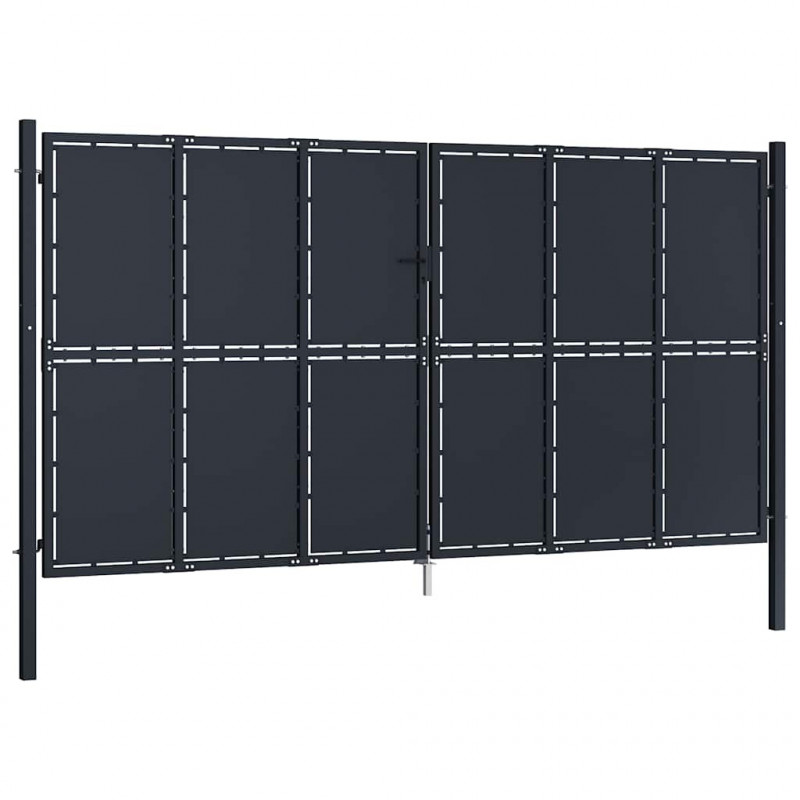 Brama ogrodowa stalowa 400x200 cm antracyt