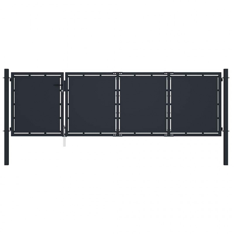 Brama ogrodowa stalowa 350x100 cm antracyt