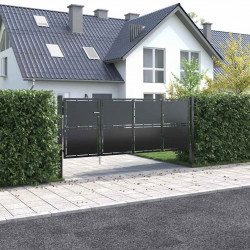 Brama ogrodowa stalowa 350x125 cm antracytowa