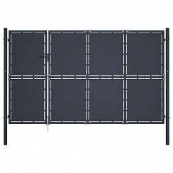 Brama ogrodowa stalowa 350x150 cm antracytowa