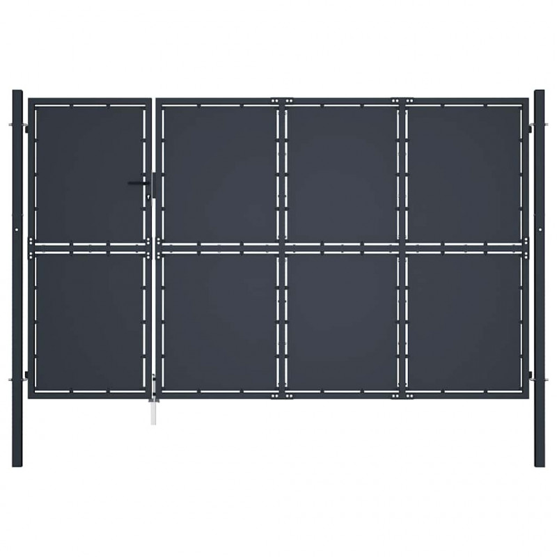 Brama ogrodowa stalowa 350x150 cm antracytowa