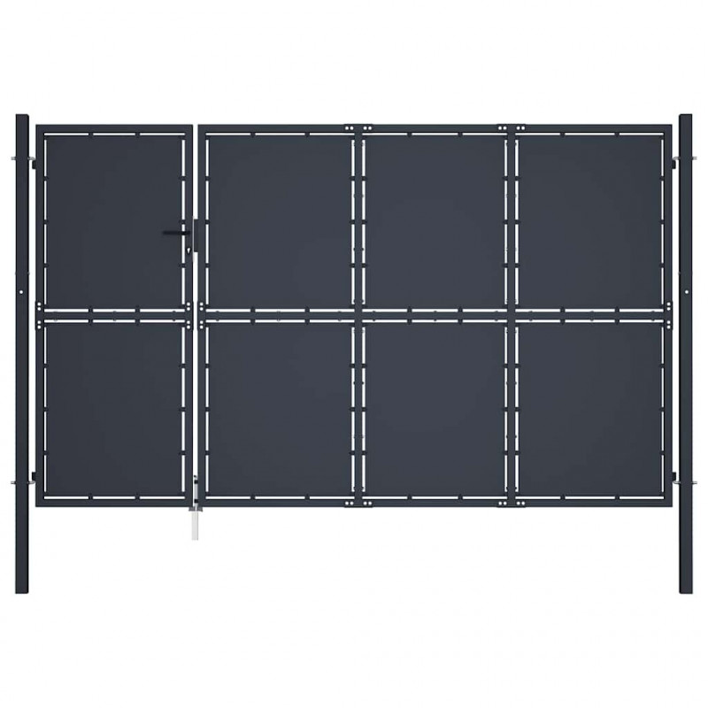 Brama ogrodowa stalowa 350x175 cm antracytowa